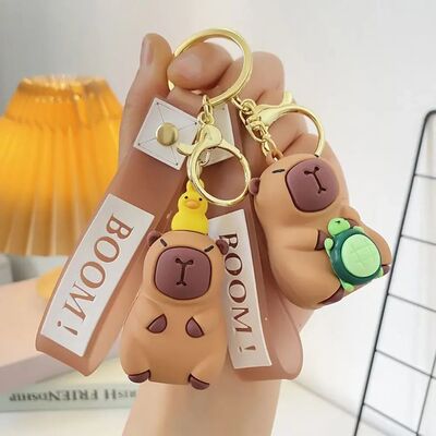 Creative Cute Capybara Keycha For Car Keychain Anime Cartoon
