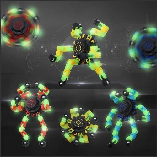 4Pcs Fidget Spinners Glow in The Dark Fingertip Gyro DIY Def