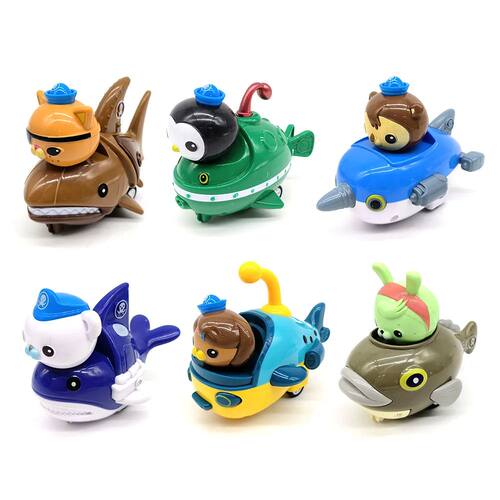 6PCS/Set Octonauts Gup Submarine Boat Action Figures Toys Kw