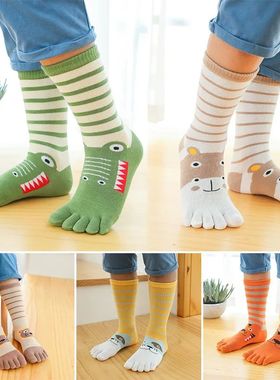 3 Pairs 3-12y Kids Toe Socks Girls Boys Five Finger Socks Au