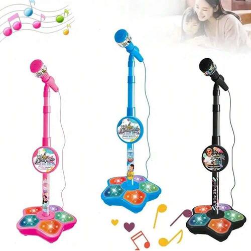 Kids Microphone Stand Toy, Portable Children's Karaoke Elect