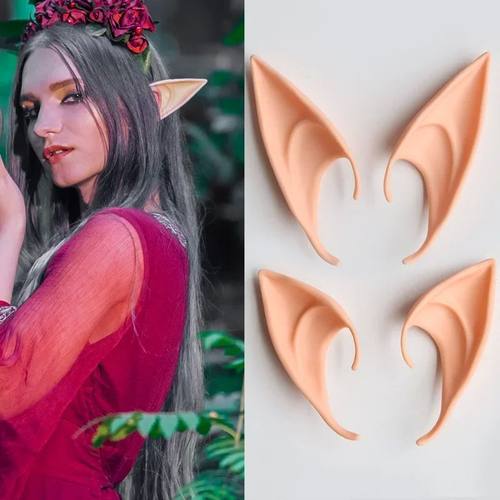 Latex Fairy Angel Elf Ears Halloween Cosplay Costumes, Masqu