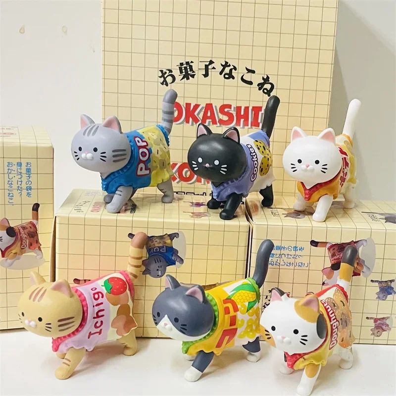 New Cat Blind Box Wearing Candy packaging Snack Cat Figure T