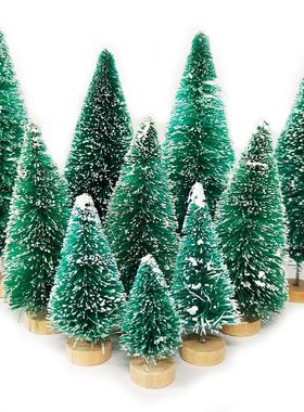 5Pcs Mini Christmas Trees Plastic Artificial Christmas Tree