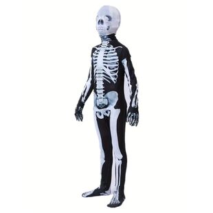3-12Y Halloween Boys Skeleton Costume Printed Skeleton Mask