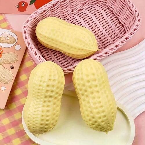 1 PC Peanut Sss Ball Crunchy Squeeze Ball Squishy Toy, Butte