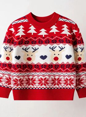 Christmas Sweaters Children Autumn Winter Warm Pullover Baby