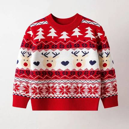 Christmas Sweaters Children Autumn Winter Warm Pullover Baby