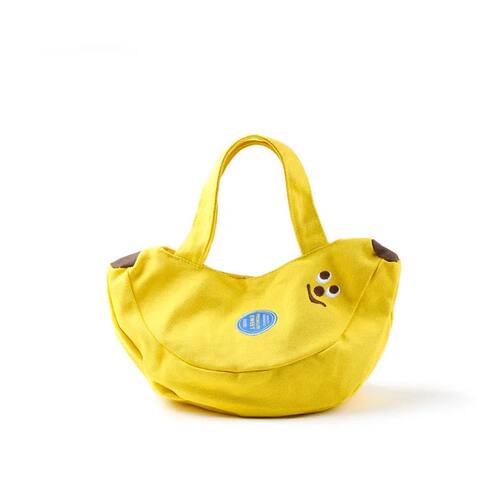 Cute 3D Banana Shaped Canvas Handbag For Women High Aestheti