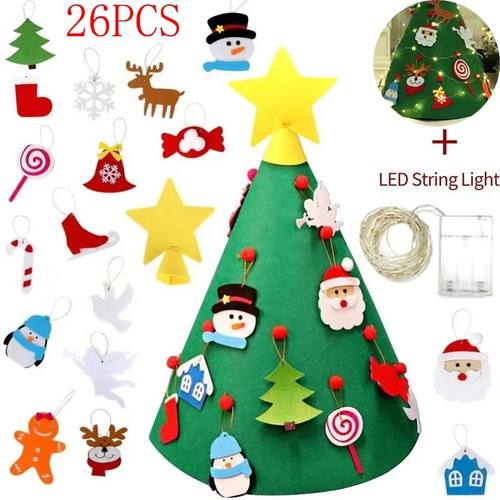 Kid DIY Felt Christmas Tree Merry Christmas Decoration for H