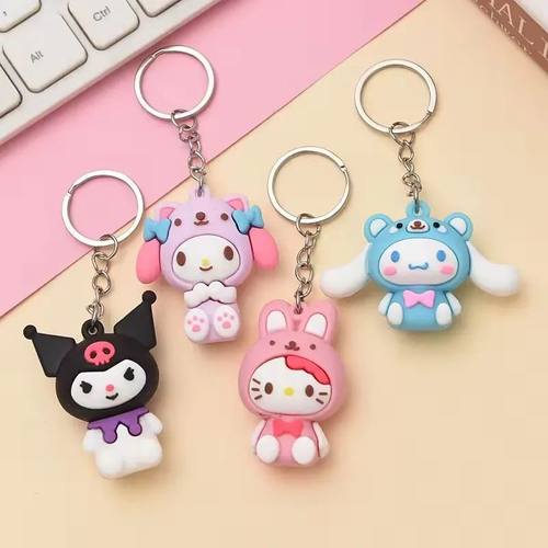 Sanrio Hello Kitty Keychain Kawaii Kuromi Cartoon My Melody