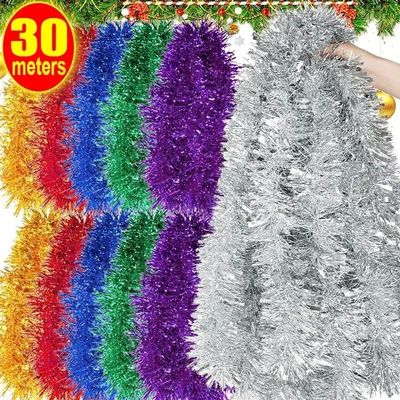 1.5/30M Colorful Christmas Ribbon Garland Xmas Tree Wrapping