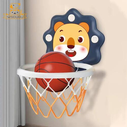 Kids Basketball Hoop with Inflatable Ball Wall Mount No Dril