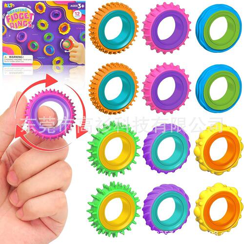 Fidget Toys Children's Rotating Sensory Ring Gyro Decompress