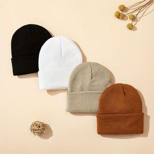 4pcs Baby Hat Knit Cuffed Beanie for Boys and Girls Winter W