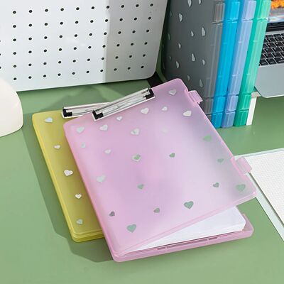 2-in-1 A4 File Box Folder, Large Capacity Plastic PP Documen