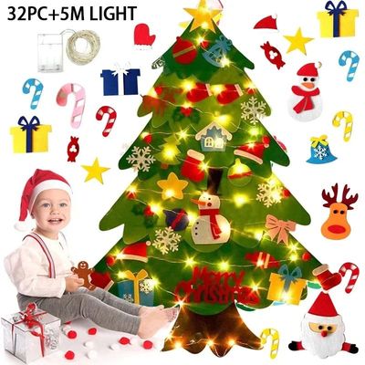 Festive Felt Xmas Tree Set DIY Ornaments Kit for Kids Christ