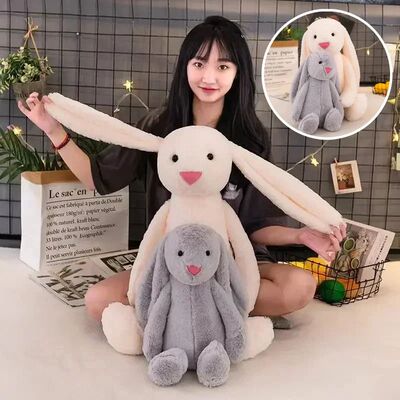 Long Ear Bunny Plush Stuffed Animal Unisex Soft Cotton Cute