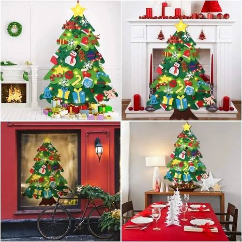 DIY Felt Christmas Tree Christmas Decoration for Home Navida