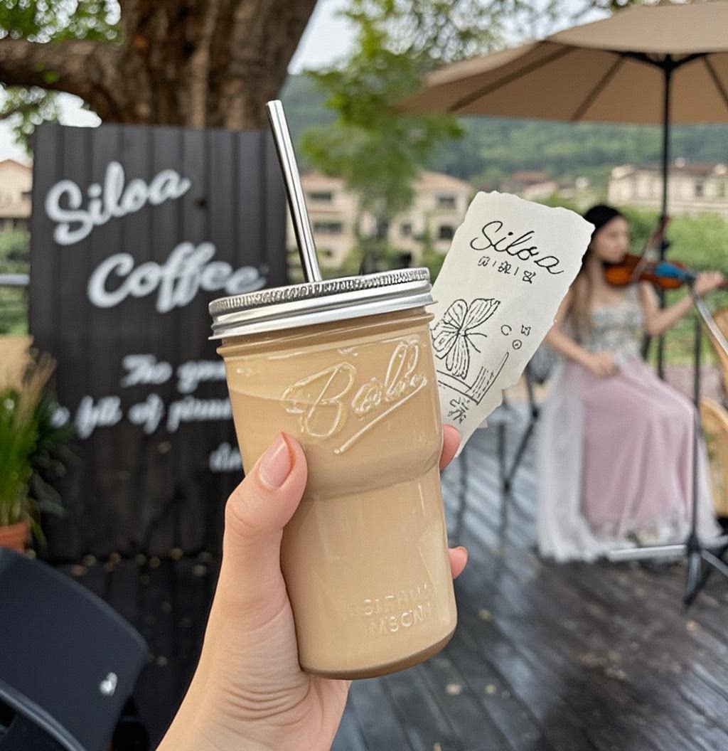 ins风玻璃杯带盖吸管大容量女生家用夏天喝水杯子咖啡冷萃果茶杯