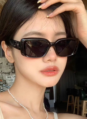 CDLM陈大刘芒 欧美方形流星复古墨镜女潮韩版方圆脸显瘦高级感