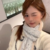 CDLM陈大刘芒 蓝色保暖毛线围脖 百搭时尚 小众耐看 含羊毛围巾冬季