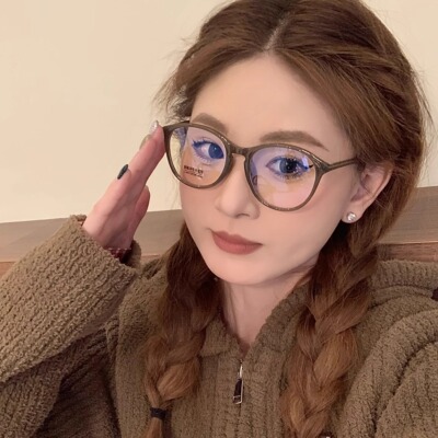 素颜TR90圆框平光镜陈大刘芒