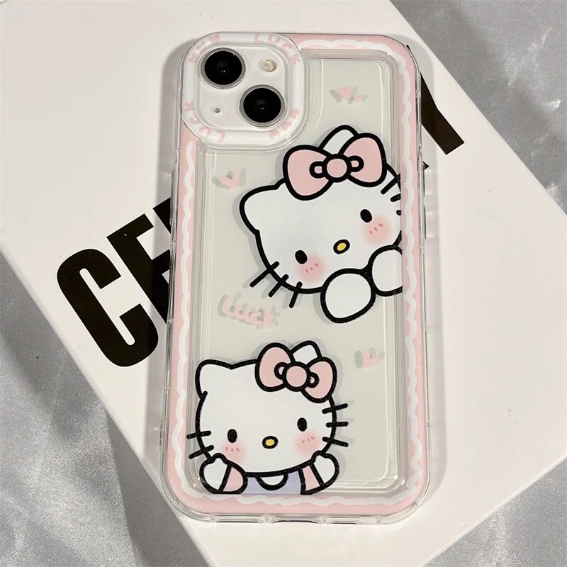 苹果手机壳少女心hellokitty凯蒂猫适用iPhone14promax苹果13手机壳卡通15/13pro新款高级感12硅胶11防摔全包