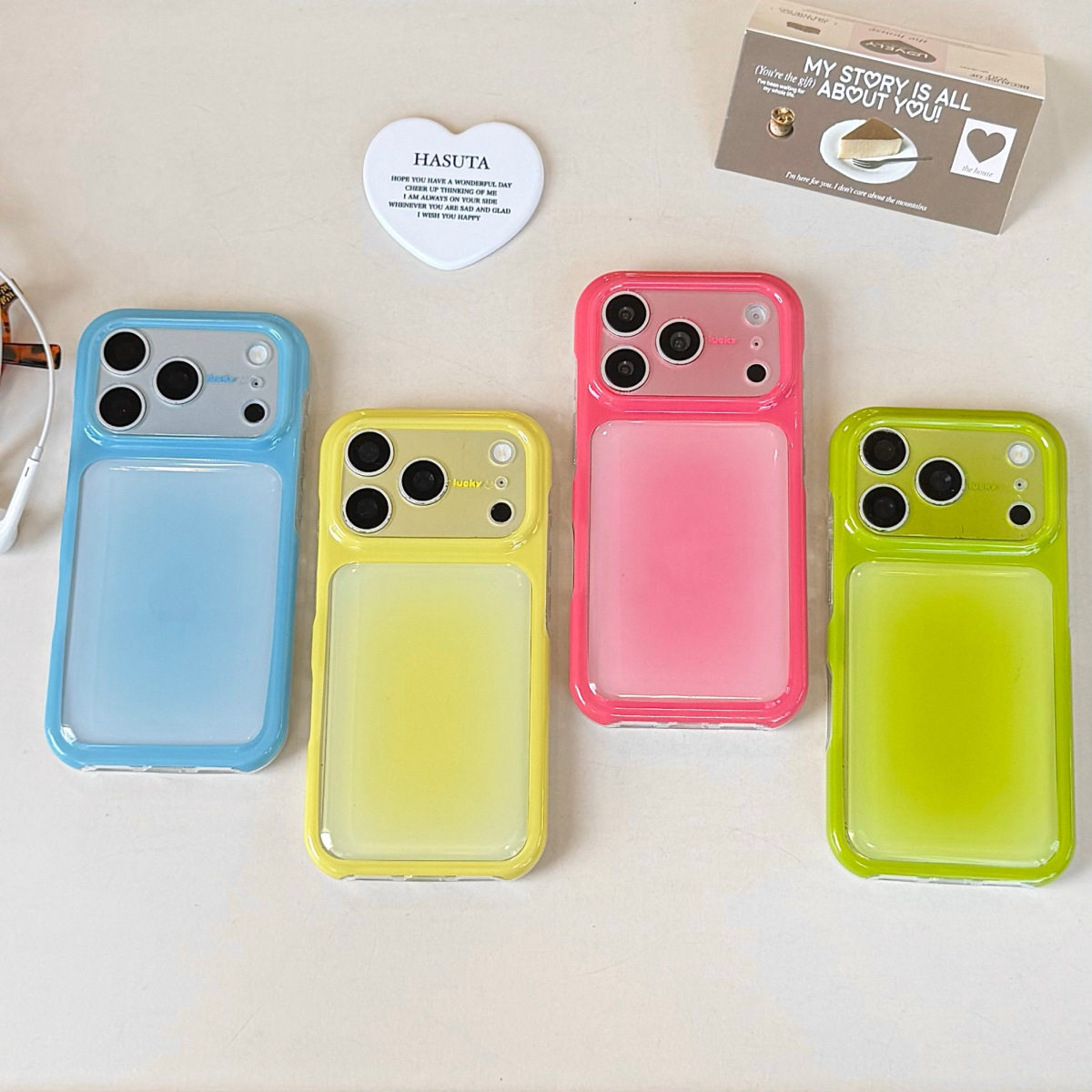纯色简约秒变17/18pro透色晕染适用iPhone17promax手机壳苹果16pro精孔全包15IMD气囊防摔保护套图片