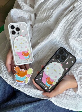 BLUUF TAG原创新款插画【云朵蛋糕】可爱小狗ins少女风新壳体手机壳适用苹果iPhone系列15/16promax