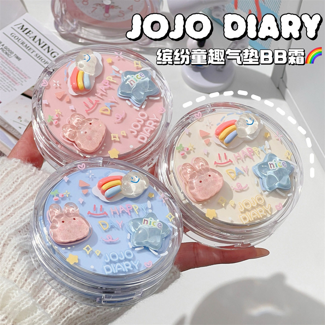 莱雅遐久久日记缤纷童趣柔润气垫霜轻薄服帖遮瑕防水防汗不脱妆粉