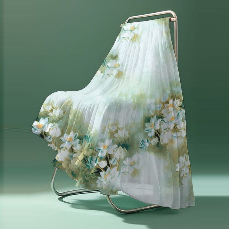 夏季新款垂坠感遮胯大肚腩a字显瘦长裙女雪纺半身裙女洋气中长款