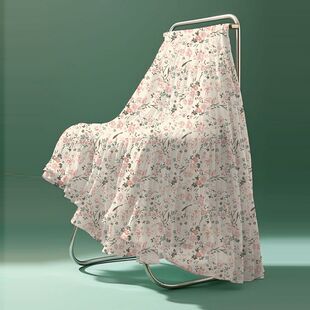 2025新款雪纺印花宽松高腰显瘦女士松紧腰轻薄减龄碎花半身长裙