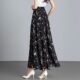 新款 高腰宽松碎花薄款 大码 夏季 显瘦拼接显瘦时尚 百搭跳舞裙子