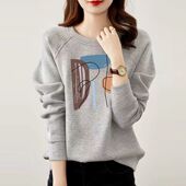 减龄爆款 恤套头棉卫衣女上衣外穿洋气时尚 长袖 2023春秋冬流行新款