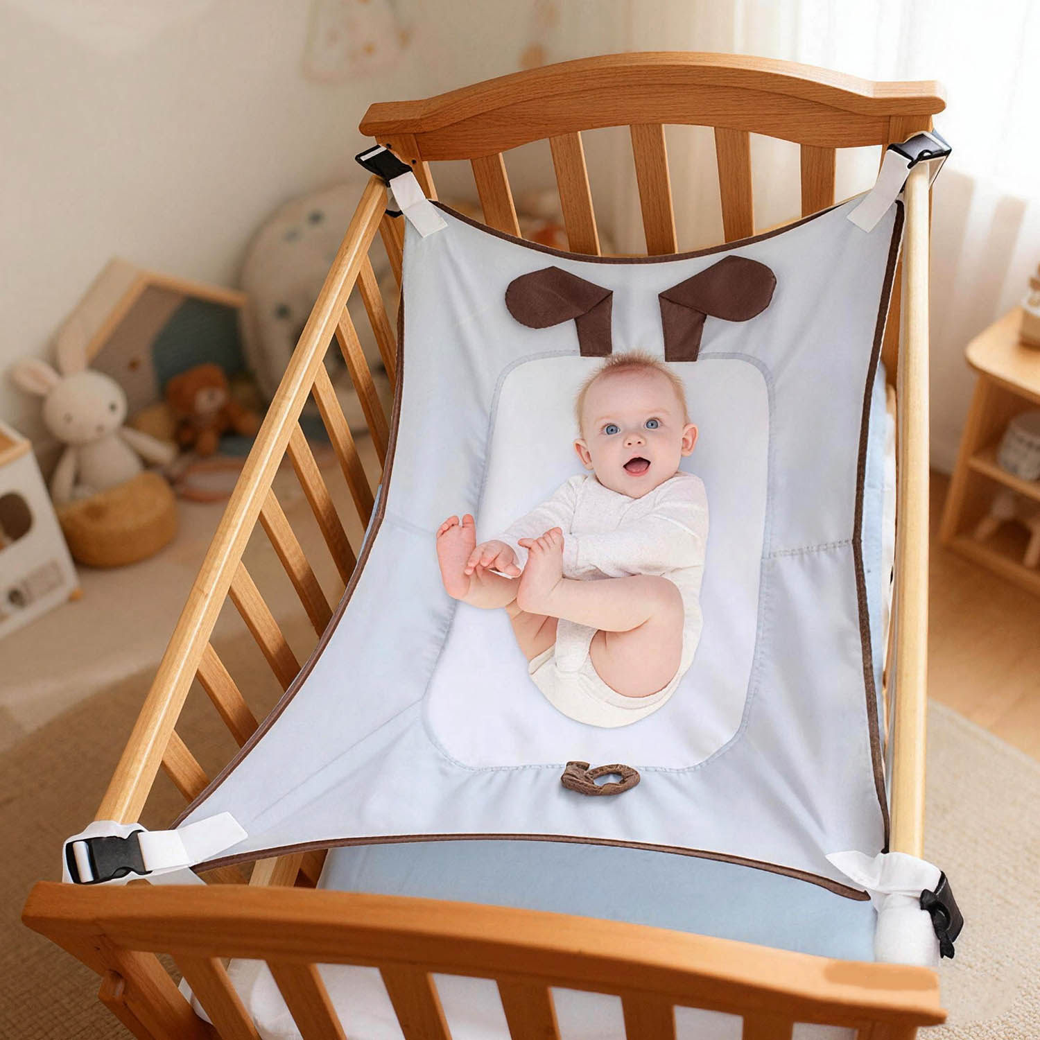 婴儿床中床儿童卡通吊床室内摇篮宝宝哄睡秋千布网床透气舒适防护,婴童用品,摇篮,淘宝优惠券,粉丝福利购,淘宝优惠卷