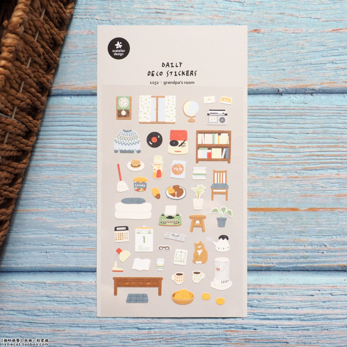 韩国suatelier 爷爷的家怀旧复古家居生活相册手帐diy装饰贴纸画,文具电教/文化用品/商务用品,贴纸/立体贴纸,淘宝优惠券,粉丝福利购,淘宝优惠卷
