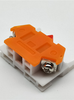 1个22MM孔径LAY37按钮开关底座触点配件拨片 绿色常开  红色常闭