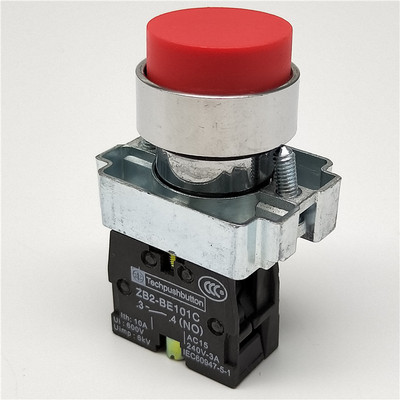22mm自动复位点动高凸头XB2-BL42C红色按钮开关一常闭ZB2-BE102C