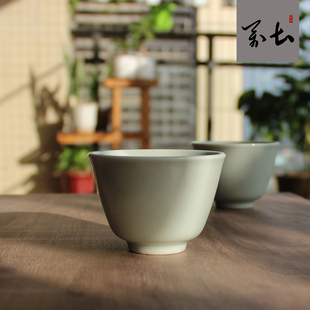 有些年头90年代老厂库存影青釉玉字杯功夫茶杯主人杯会有黑点等