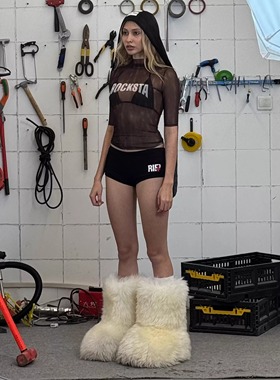 ROCKSTA GIRLS系列黑色打底印花短裤