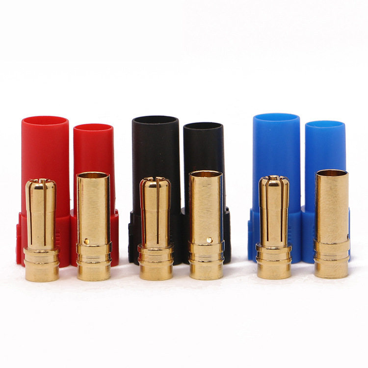 艾迈斯AMASS XT150加长6mm镀金香蕉插头大电流模型配件