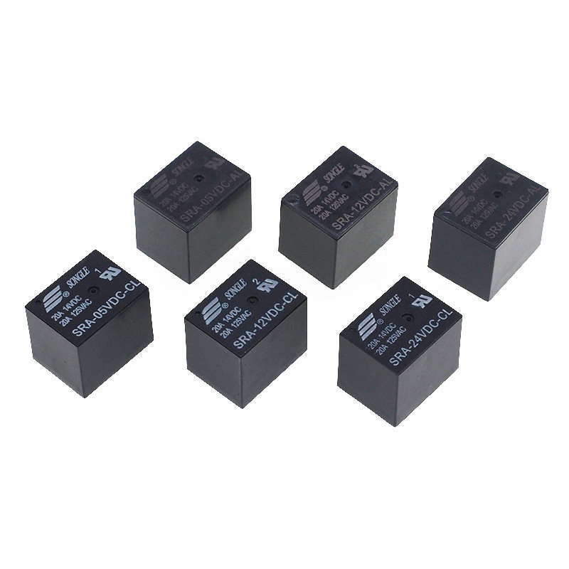 原装松乐继电器SRA- 05V 12V 24VDC-AL-CL T74 20A 原装 4脚 5脚图片