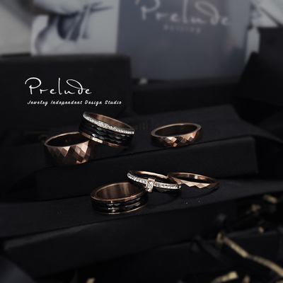 小香风洗手不用摘法式情侣戒指