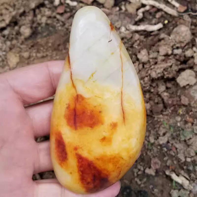 和田玉原石籽玉料玉石吊坠手把件