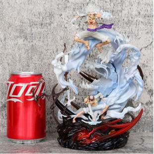 海贼王GK尼卡路飞手办五档果实觉醒太阳神带底座动漫公仔摆件