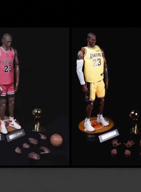 NBA篮球明星湖人队1/6詹姆斯乔丹