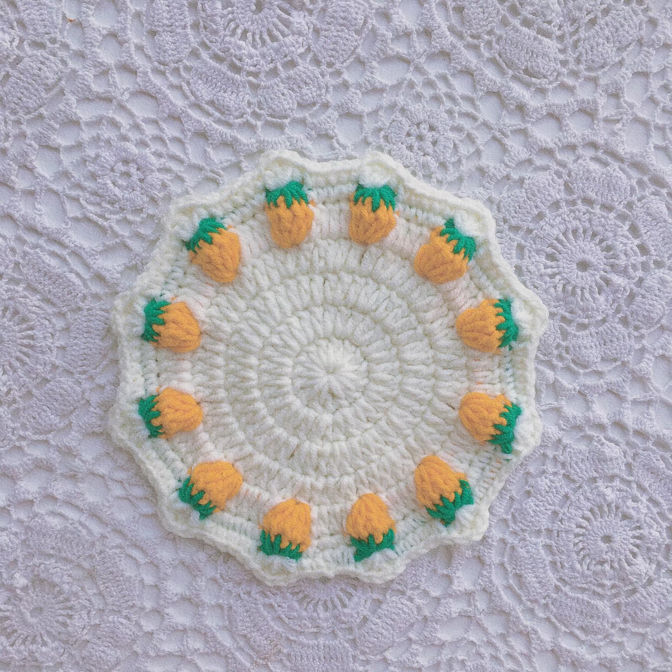 Coaster Countryside fresh strawberry solar system zara Pure handwork weave crochet hook diy Creative Coffeein the Tableware , Cup/Cups/Kettle , Coaster  category - from Buy2taobao.com to provide professional Taobao agent buy service