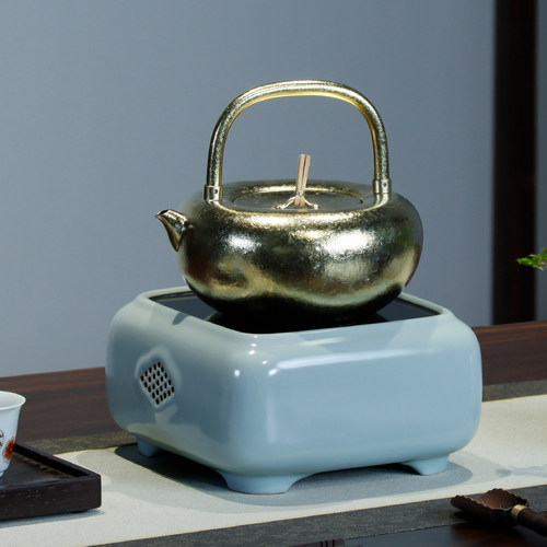 汝瓷四方电陶炉煮茶器