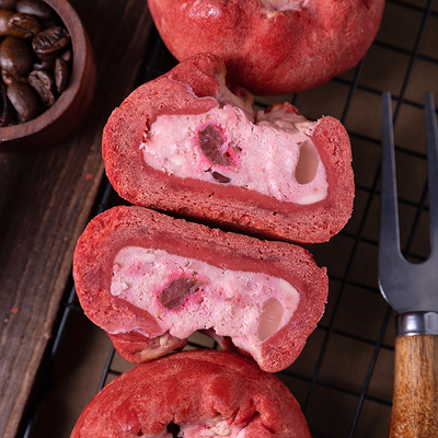 草莓奶酪司康冰奶酪啵啵司康饼干下午茶点心糕点代餐聚会甜品零食